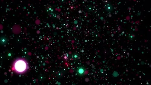 Glowing Colorful Dots Pixels Art Neon