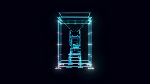 Jaw Crusher Plant Hologram Rotating Hd