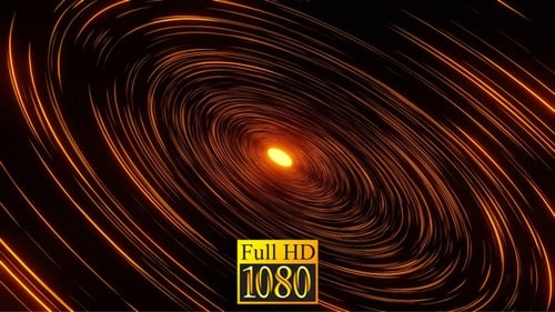 Abstract Orange Glowing Particle Trails Swirling Loop Background