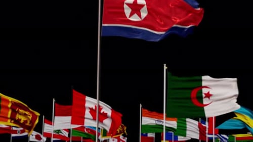 Dynamic Waving National Flags for Global Corporate Presentations