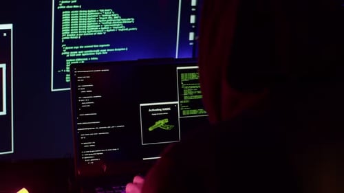 Figure Coding on Multiple Monitors at Night