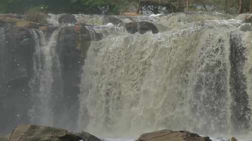 Close view of a waterfall
