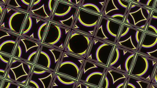 Formas multicoloridas brilhantes e caoticamente pulsantes para o design do show