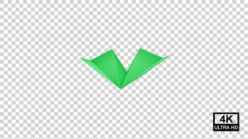 Paper Plane Floating On The Air Green V3