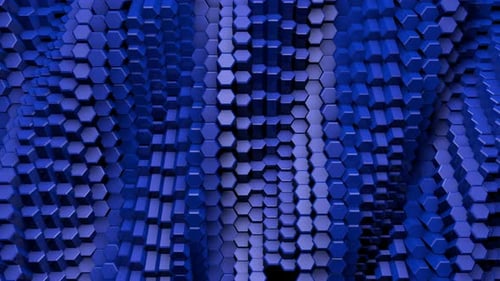 Blaue 3D-Welle 4K