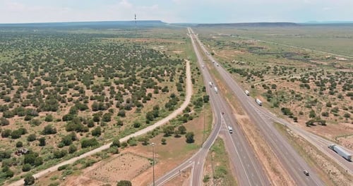 Highway Road in the New Mexico Desert Southwestern USA