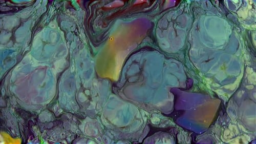 Abstract Footage of Colorful Paint Swirling Together