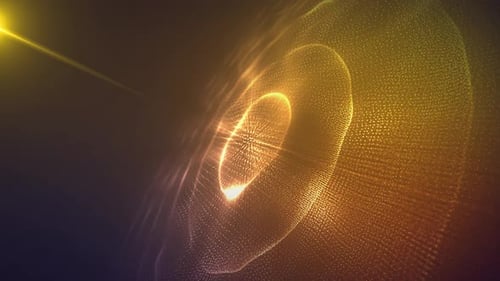 Abstract Glowing Particle Wave Background Loop