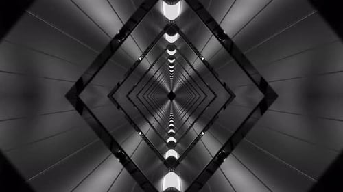 Tunnel en boucle avec lumières blanches