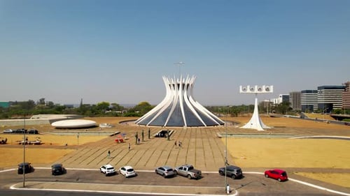 Edifícios do governo no centro do Distrito Federal de Brasília, Brasil.
