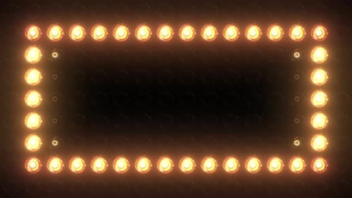 Marquee Light Board Sign Retro on Black Background