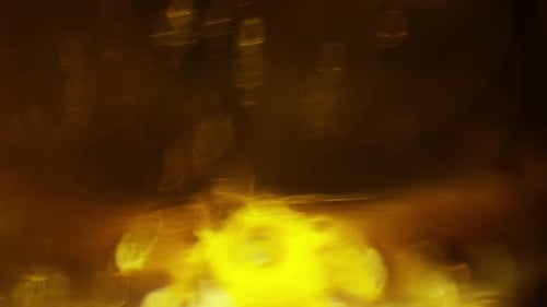 Abstract Amber and Yellow Light Flickering Background