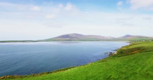 View of beautiful coastal landscape 4k