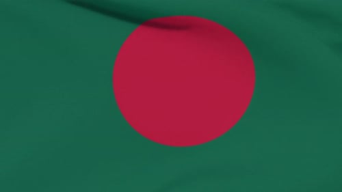 Bangladesh Flag Waving Realistic Seamless Loop