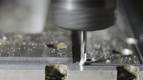 Automatic Cnc Turning Milling Machine Cutting Metal Workpiece with Shavings at Factory