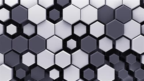 Abstract Geometric Hexagon Grid Loop Background