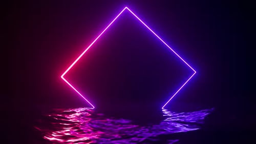 Glowing Neon Rectangle