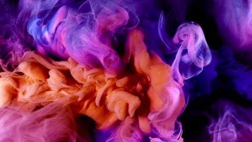 Colorful Ink Swirls in Mesmerizing Abstract Motion