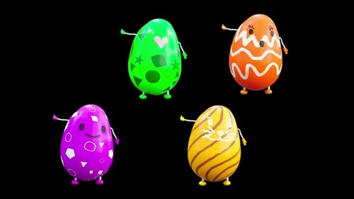 116 Easter Day Eggs Dancing HD