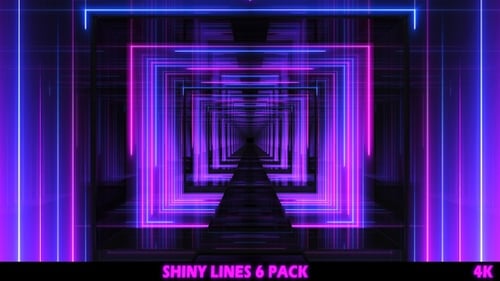 Neon Geometric Tunnel Loops Background Pack