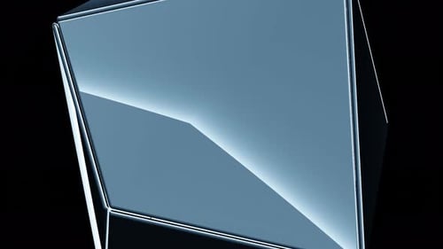 Abstract Geometric Reflective Object Rotation