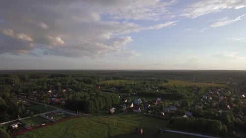 Russian Countryside in Summer, Aerial View