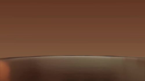 3D-Animation zum Eintauchen von Schokoriegeltropfen in die cremige geschmolzene Schokolade