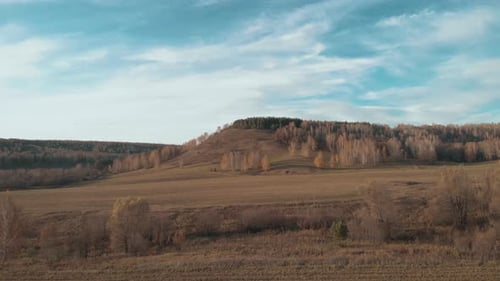 Autumn Countryside Landscape on Clear Day