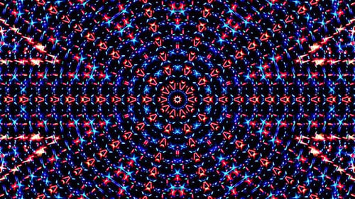 Abstract Kaleidoscope pattern with full colors. Magic mandala. 4k