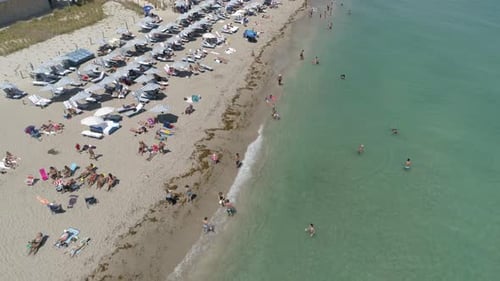 Luftaufnahme des Strandes