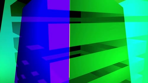 Colorful Abstract Rotating 3D Cube Background Loop