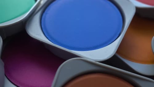 Set Of Watercolor Paints For Drawing