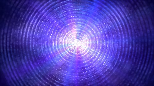 Abstract Digital Particle Rings Pulsating Background Loop