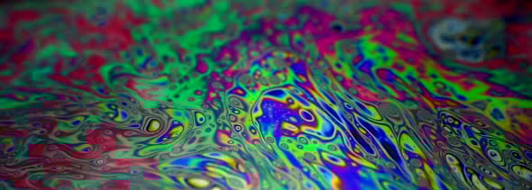 Abstract Colorful Fluid Background of Vibrant Neon Colors and Patterns