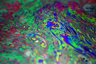 Abstract Colorful Fluid Background of Vibrant Neon Colors and Patterns