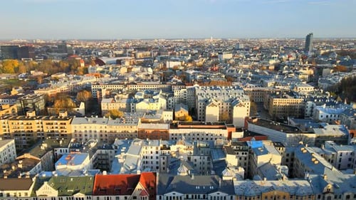 City rooftops panorama