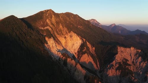 Breathtaking Mountain Range at Golden Hour
