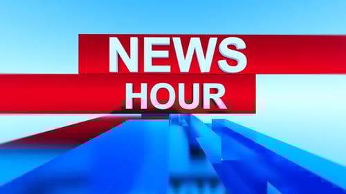 Modern Geometric News Hour Intro and Title Reveal