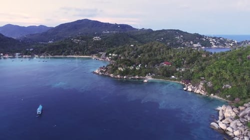 Evening View On Coastline Tropical Island