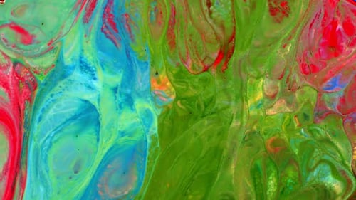 Abstract Colorful Ink Spread Art 001