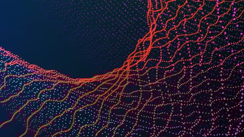 Futuristic Abstract Digital Grid Waves Background