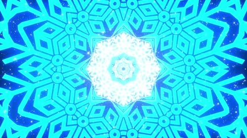 Neon Cyber Snowflakes Vj Loop 3