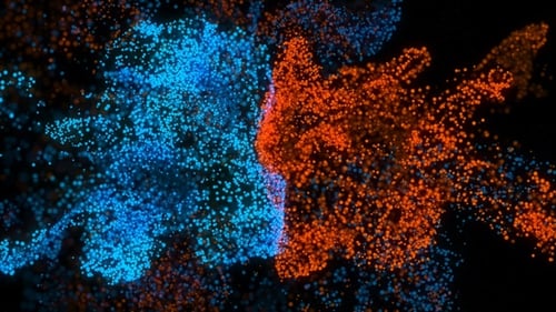 Dynamic Glowing Particle Flow Background Animation