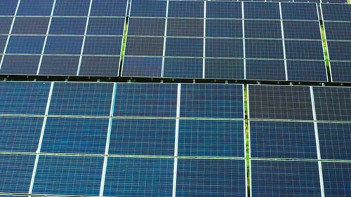 Green Energy Generated By Solar Panels at Rural Station