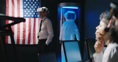 Scientists Using Augmented Reality Headsets in Lab