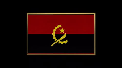 Angola National Flag 3D Rotation Animation