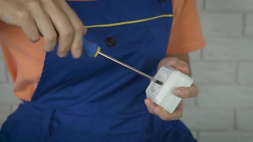 Woman electrician