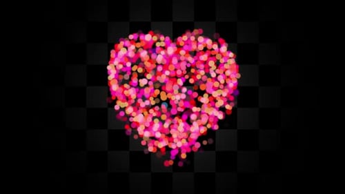 Romantic Particle Heart Morphing Animation