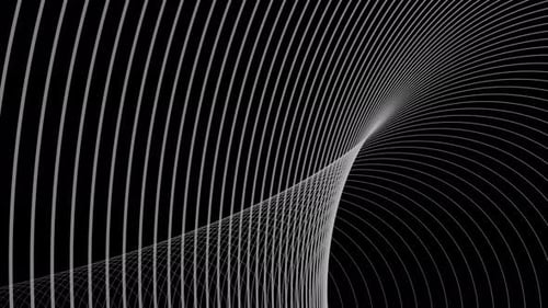 Abstract Flowing Geometric Lines Tunnel Background Animation
