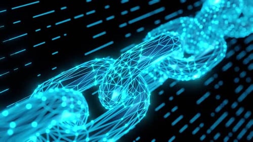 Futuristischer Hintergrund der Blockchain-Technologie